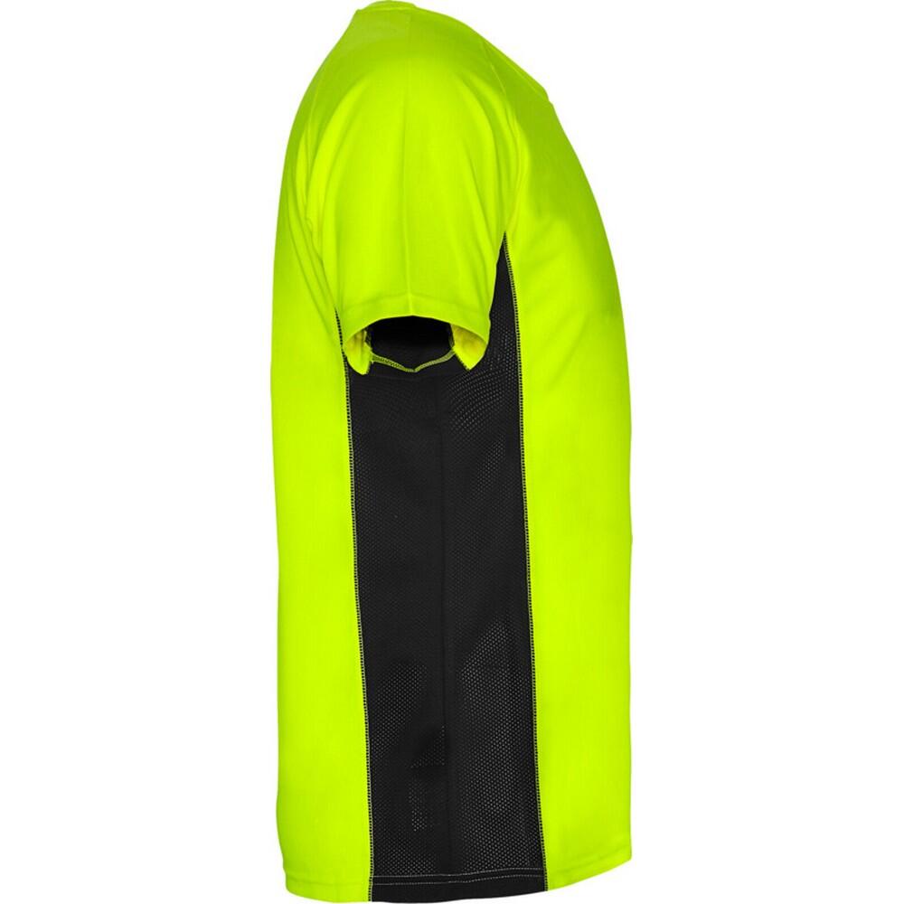 Tshirt SHANGHAI Homme (Vert Fluo / Noir Uni) 4/4