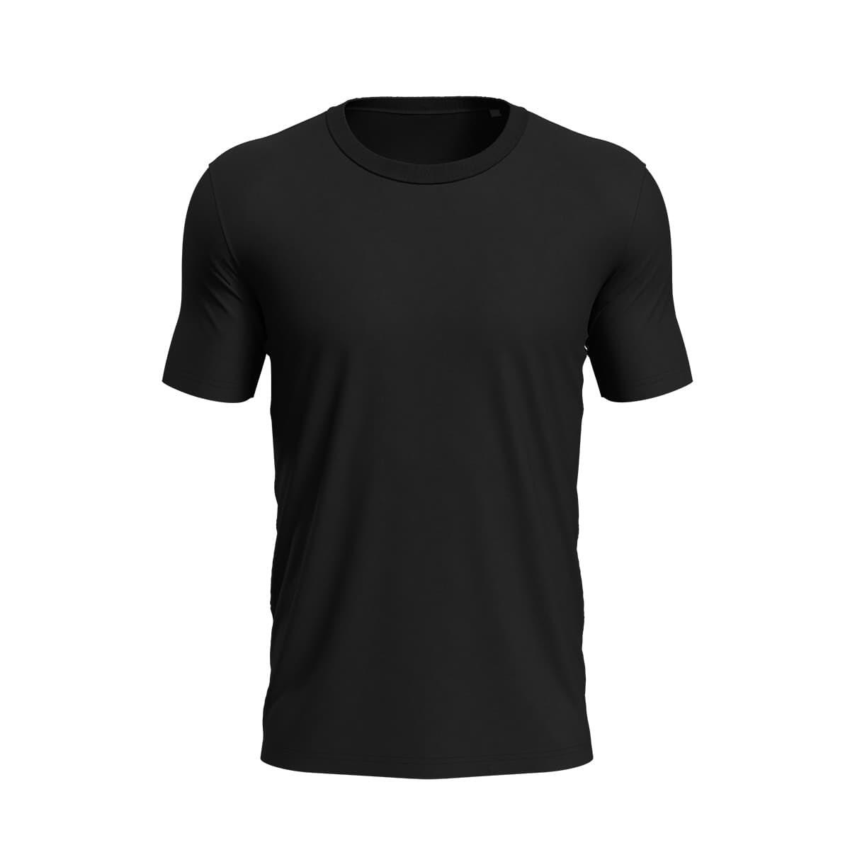 STEDMAN Heren Morgan Crew Hals Tshirt (Zwart Opaal)