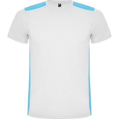 Maglietta Sportiva Maniche Corte Adulto Unisex Roly Detroit Nero Tinta Unita