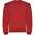 Camisola de gola redonda unissexo Clasica para adultos Vermelho