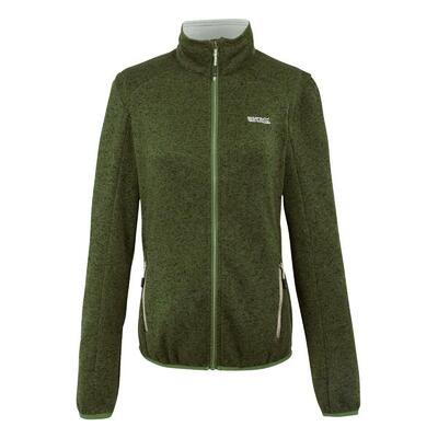 Dames newhill ii full zip fleecejack (nefrietgroen/licht vanille)