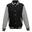 Blouson D'université Adulte (Noir Vif / Gris Chiné)