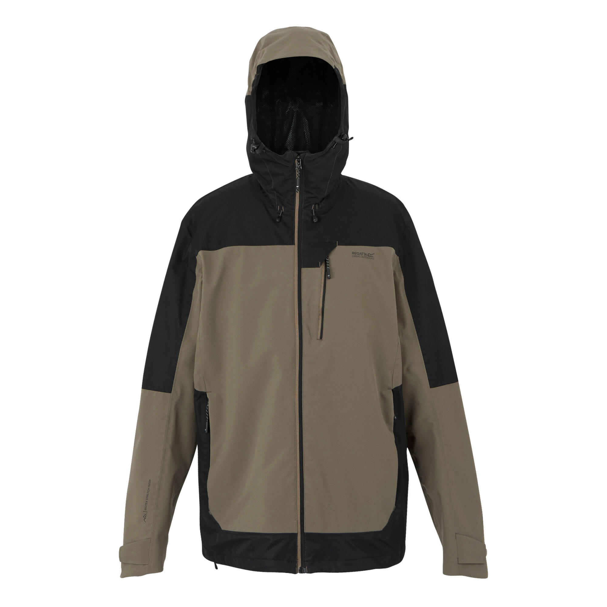 REGATTA Heren Highton IV Stretch Waterdichte Jas (Boom/zwart)