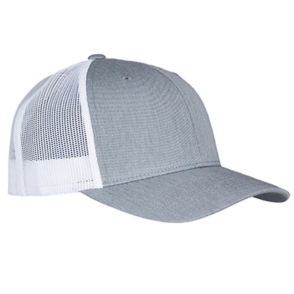 Trucker Cap Zweifarbig Damen und Herren Grau meliert/Weiß 2/2