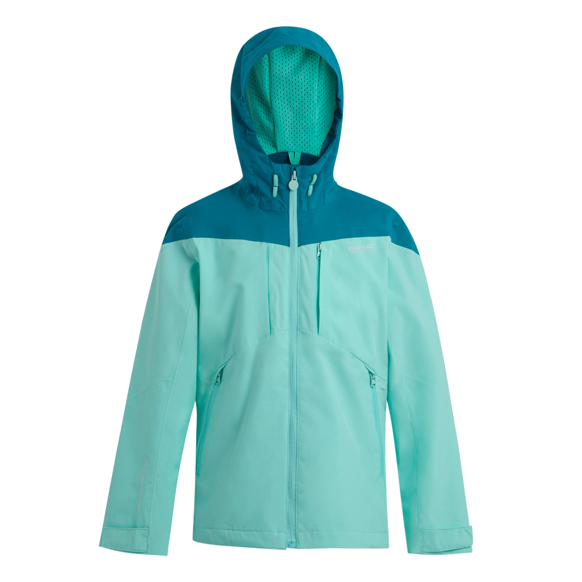 REGATTA Kinder/Kinder Highton VI Waterdichte Jas (Aruba Blauw/Exotisch Plume/Icy Morn)