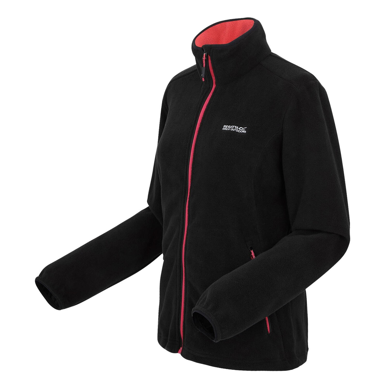 Veste Polaire FLOREO Femme (Noir / Pêche Foncée) 2/4