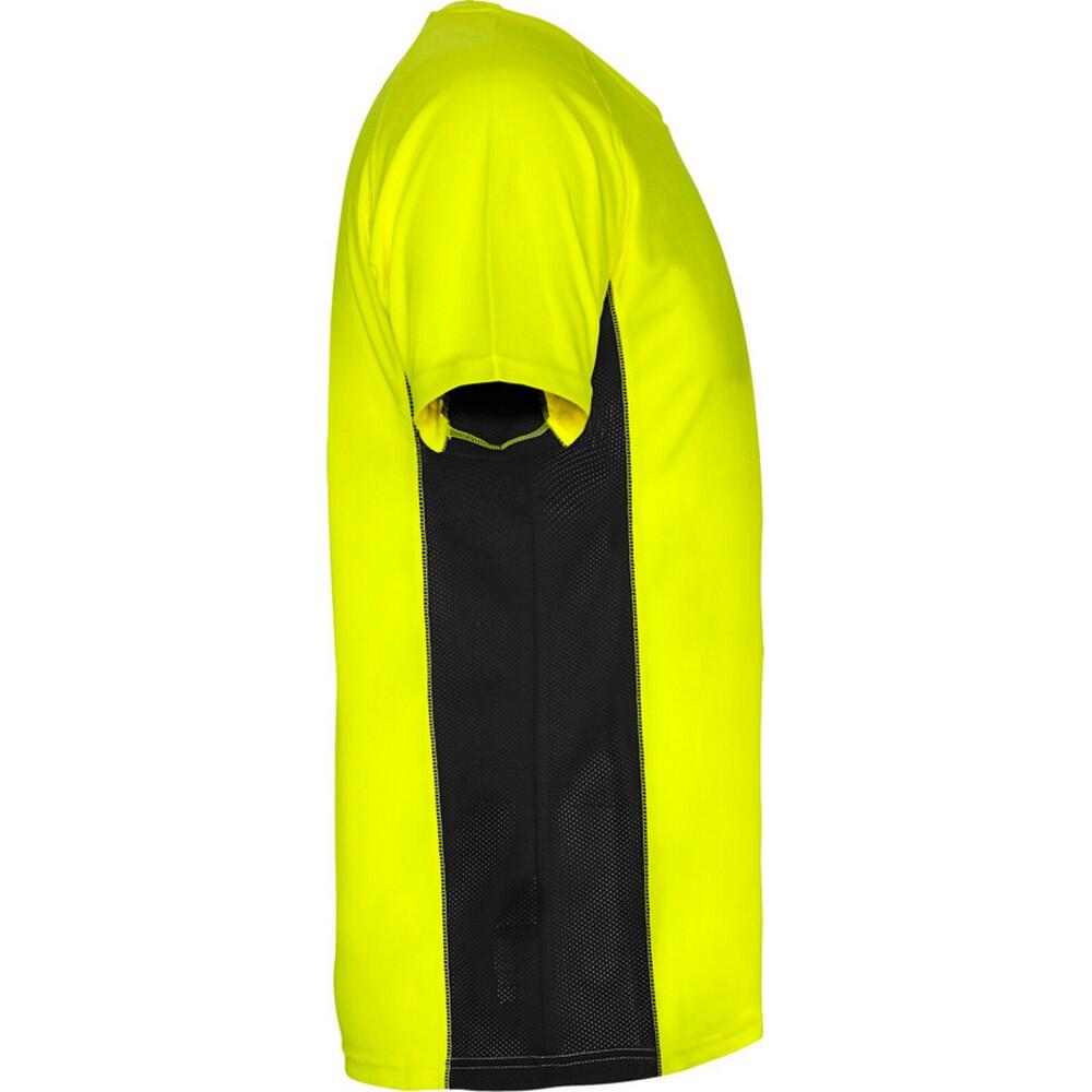 Tshirt SHANGHAI Homme (Jaune Fluo / Noir Uni) 4/4