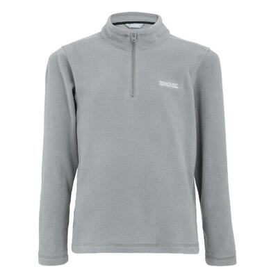 Geweldige outdoors kinder hot shot ii half zip fleece hoodie (bewolkt grijs)