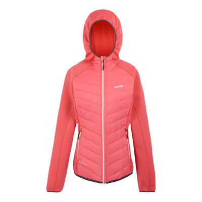 Dames andreson viii hybride jas (perzik bloei/seal grijs)