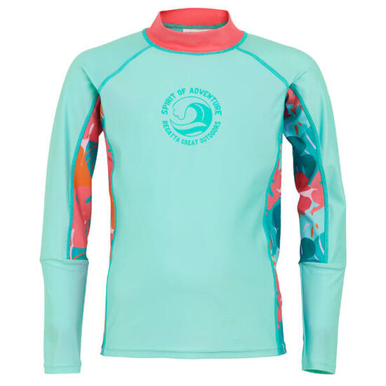 Top Da Bagno Foglie Tropicali Bambini Regatta Hoku II Blu Aruba Fiore Di Pesca