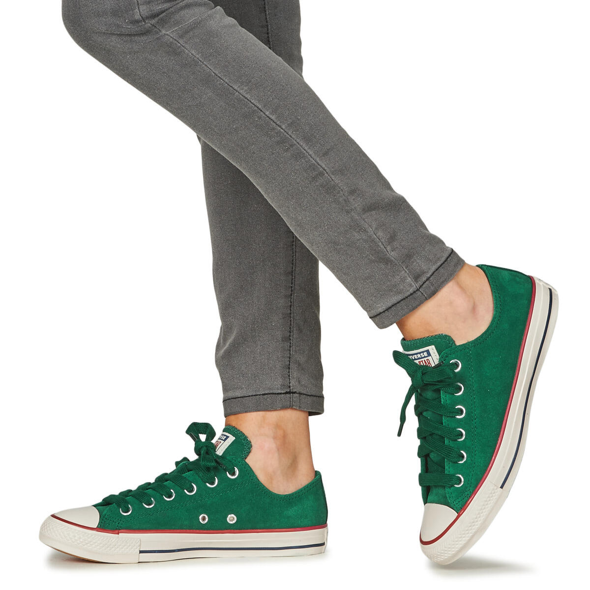 Baskets Converse Modèle Chuck Taylor All Star Suede Couleur Vert 6/6