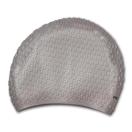 Bonnet de Natation Strié en Silicone Étanche pour Cheveux Longs