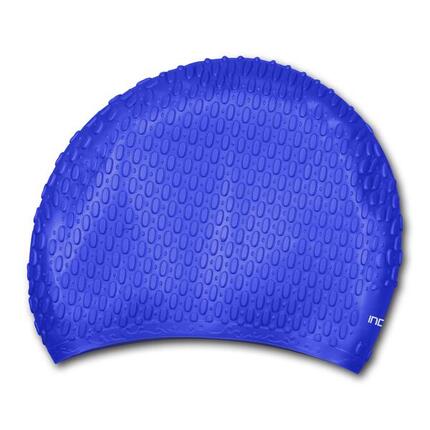 Bonnet de Natation Strié en Silicone Étanche pour Cheveux Longs