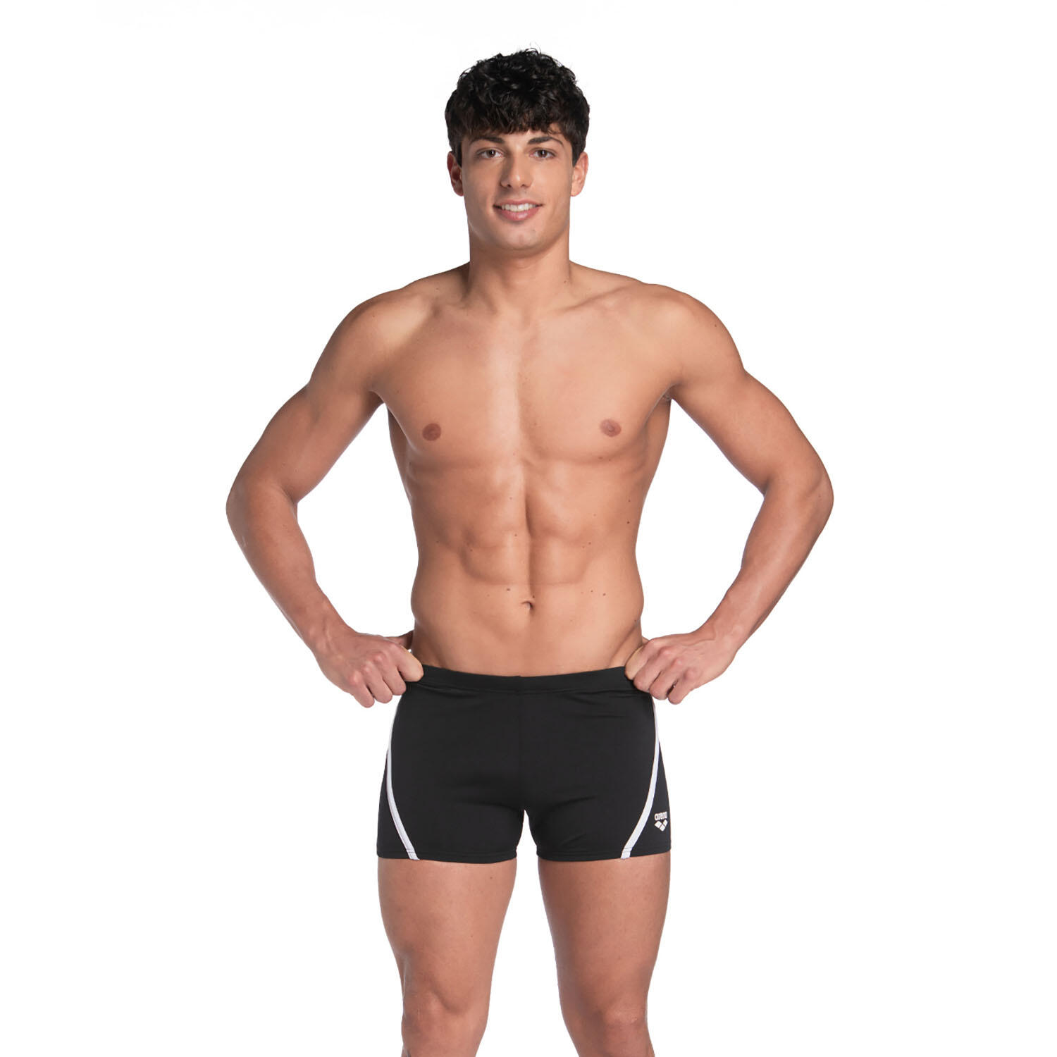 Arena - Short De Natation Homme - Pro_file - Boxer De Bain - Blanc|noir - 100 - Decathlon