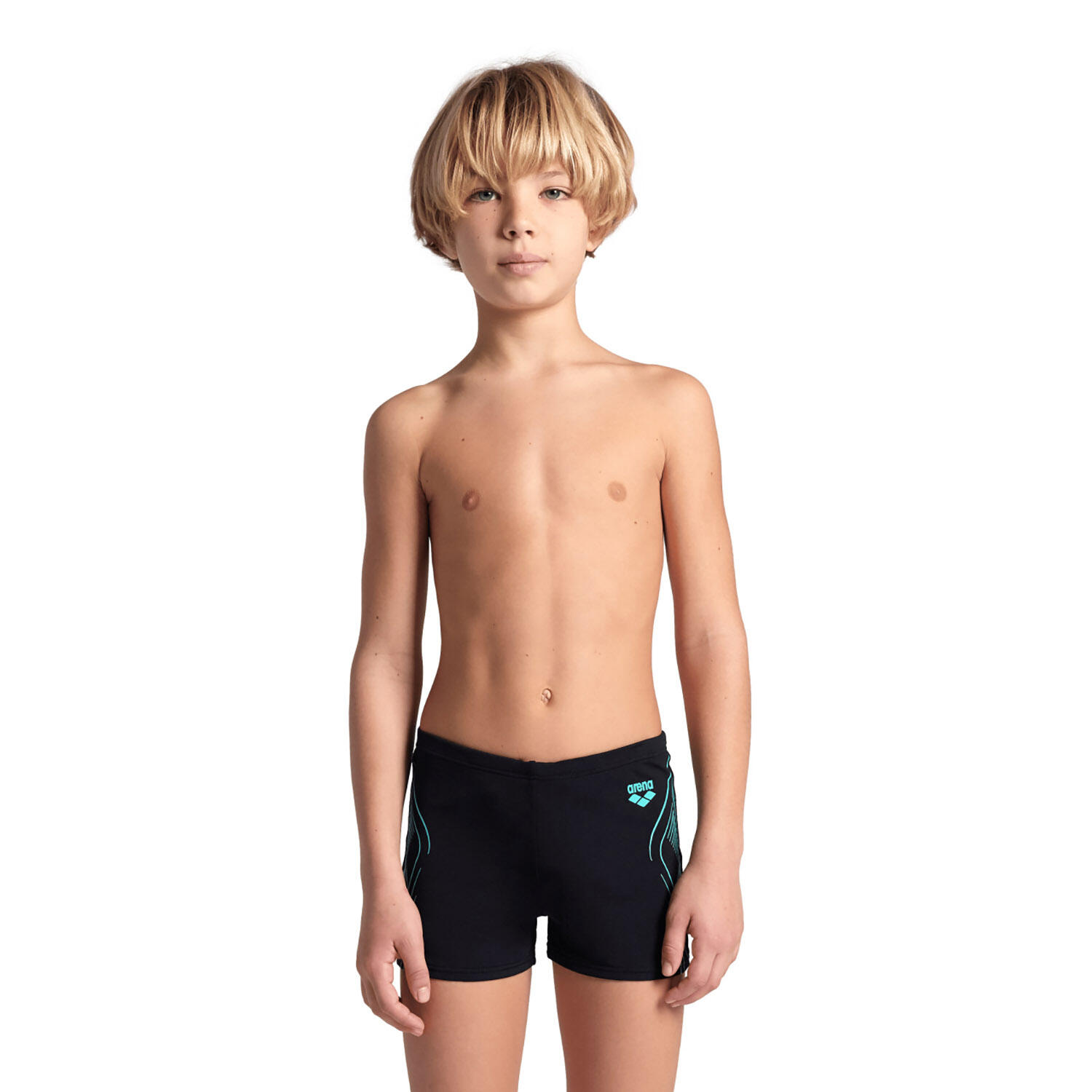 Arena - Short De Natation Garçon - Reflecting - Boxer De Bain - Noir - Decathlon