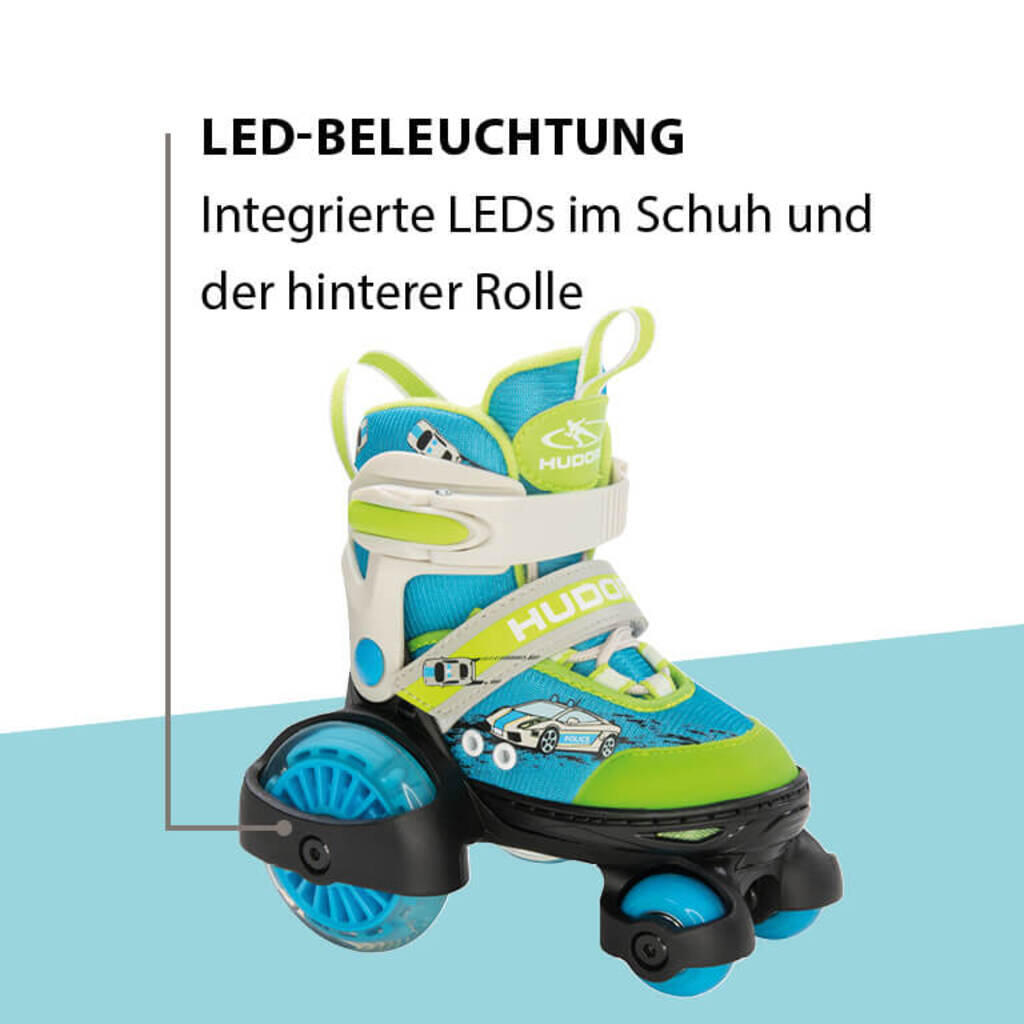 HUDORA Rolschaatsen My First Quad LED Auto, Maat 30-33 4/4