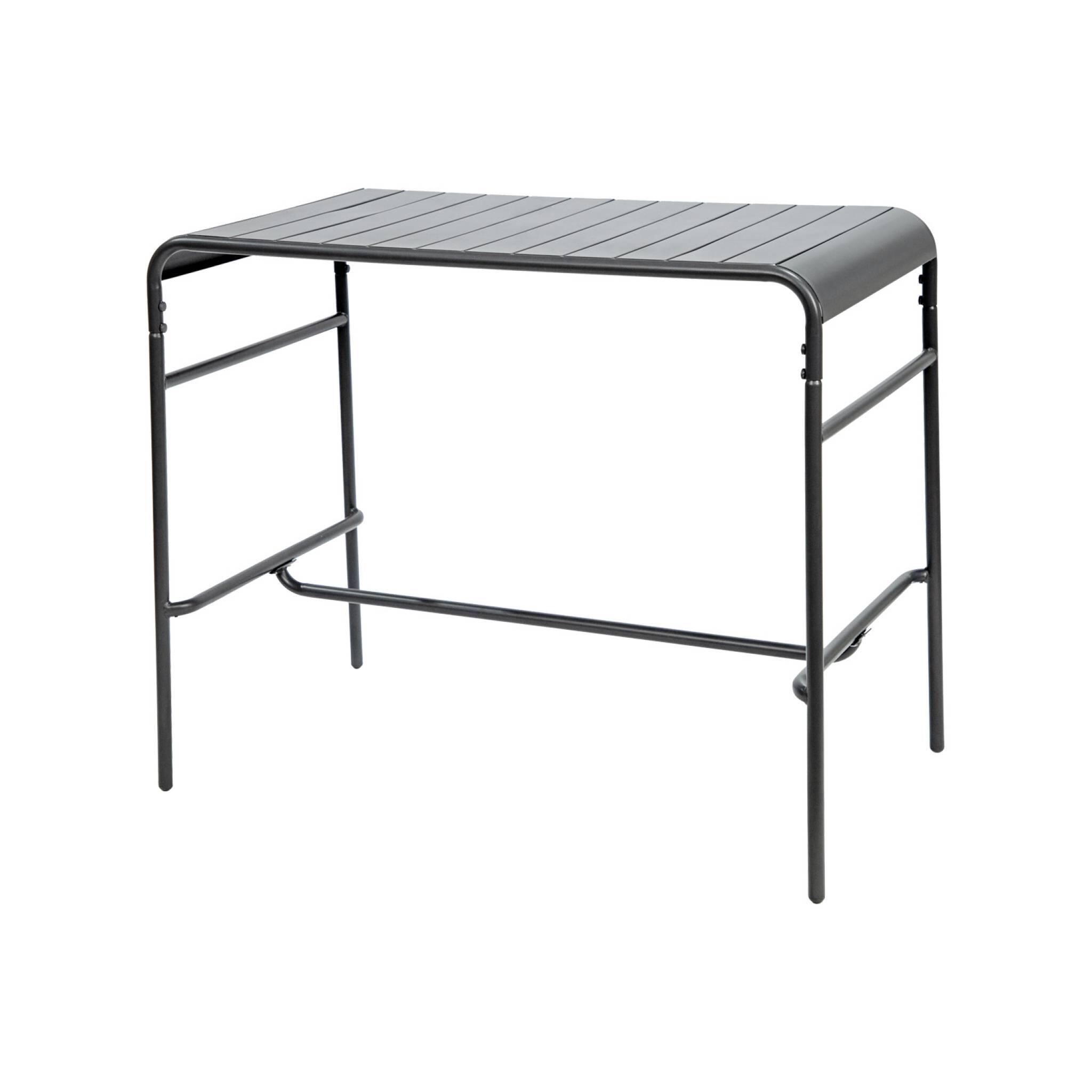 Mesa alta de jardim, 4 cadeiras altas de aço, Antracite 4/6