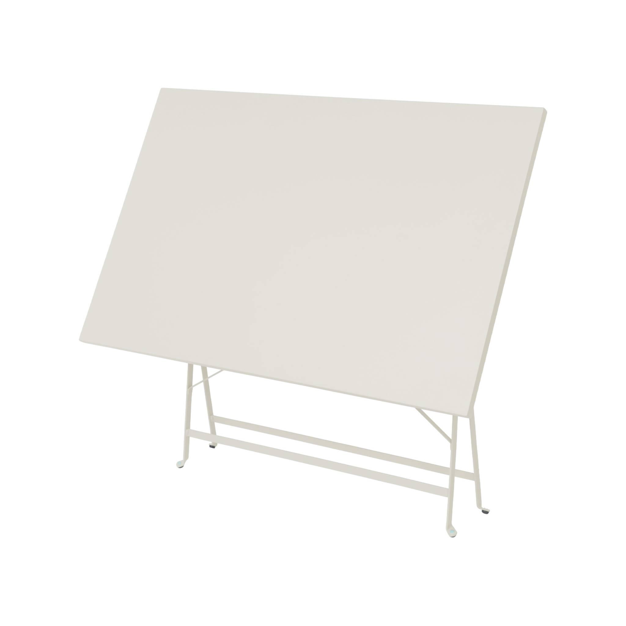 Mesa de jardim bistrô dobrável em metal, 4 cadeiras, Beige 4/6
