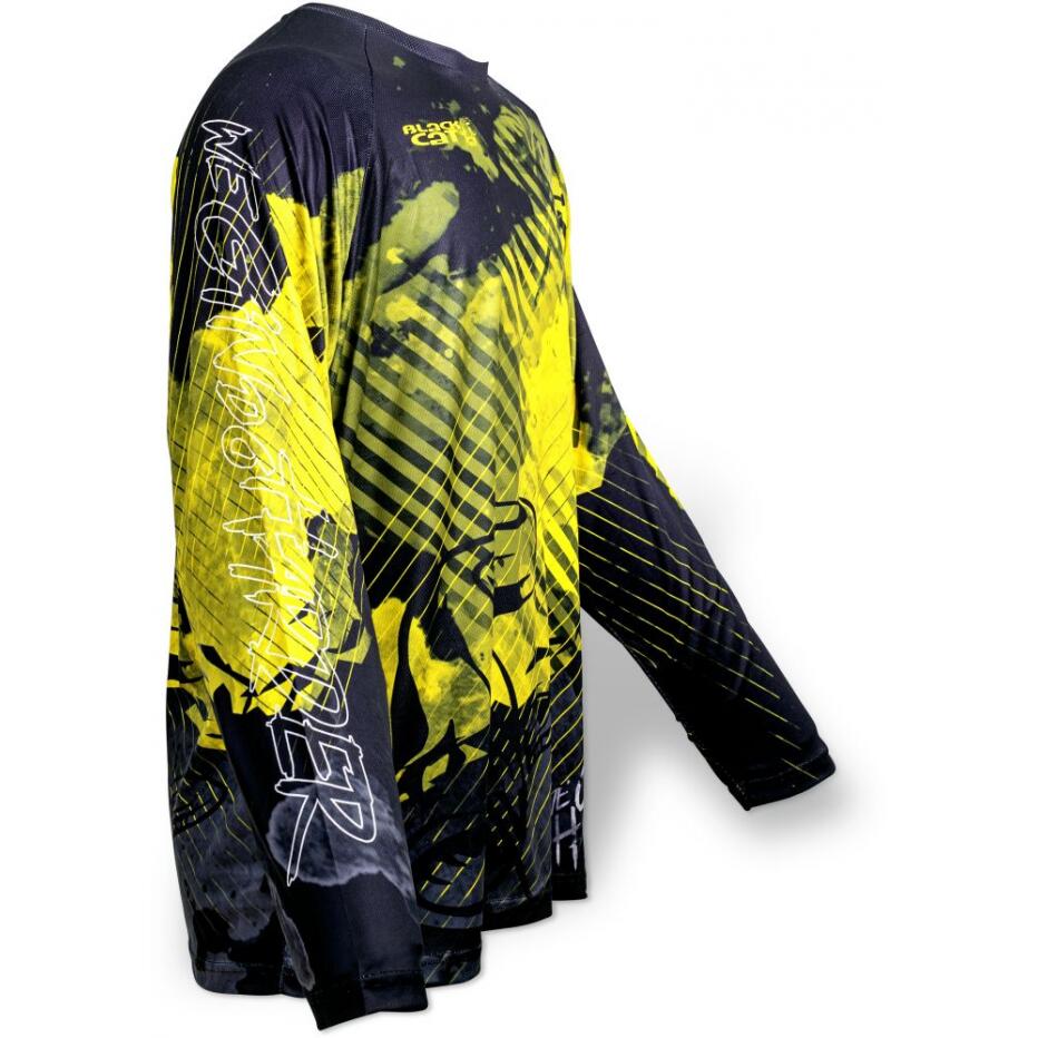 Tee Shirt UV Black Cat Fishing Jersey 3/4