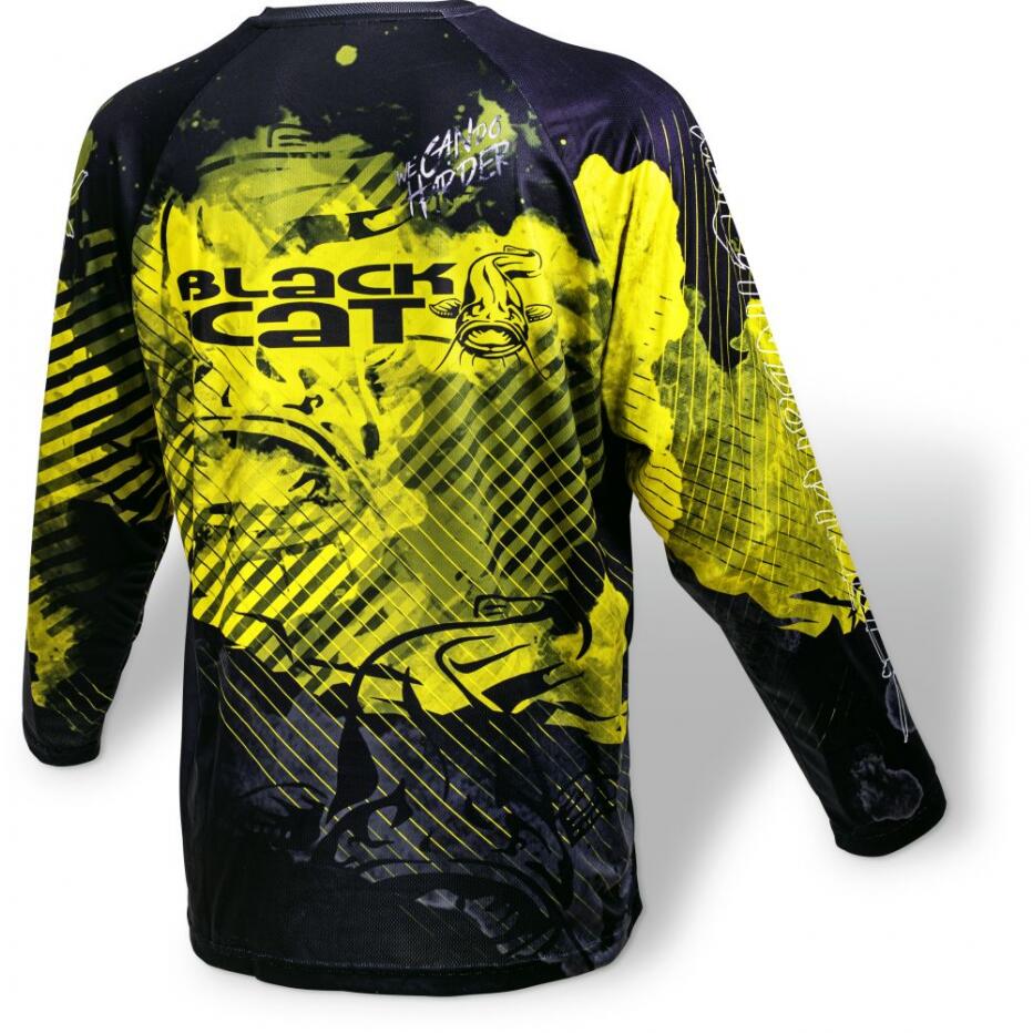 Tee Shirt UV Black Cat Fishing Jersey 2/4