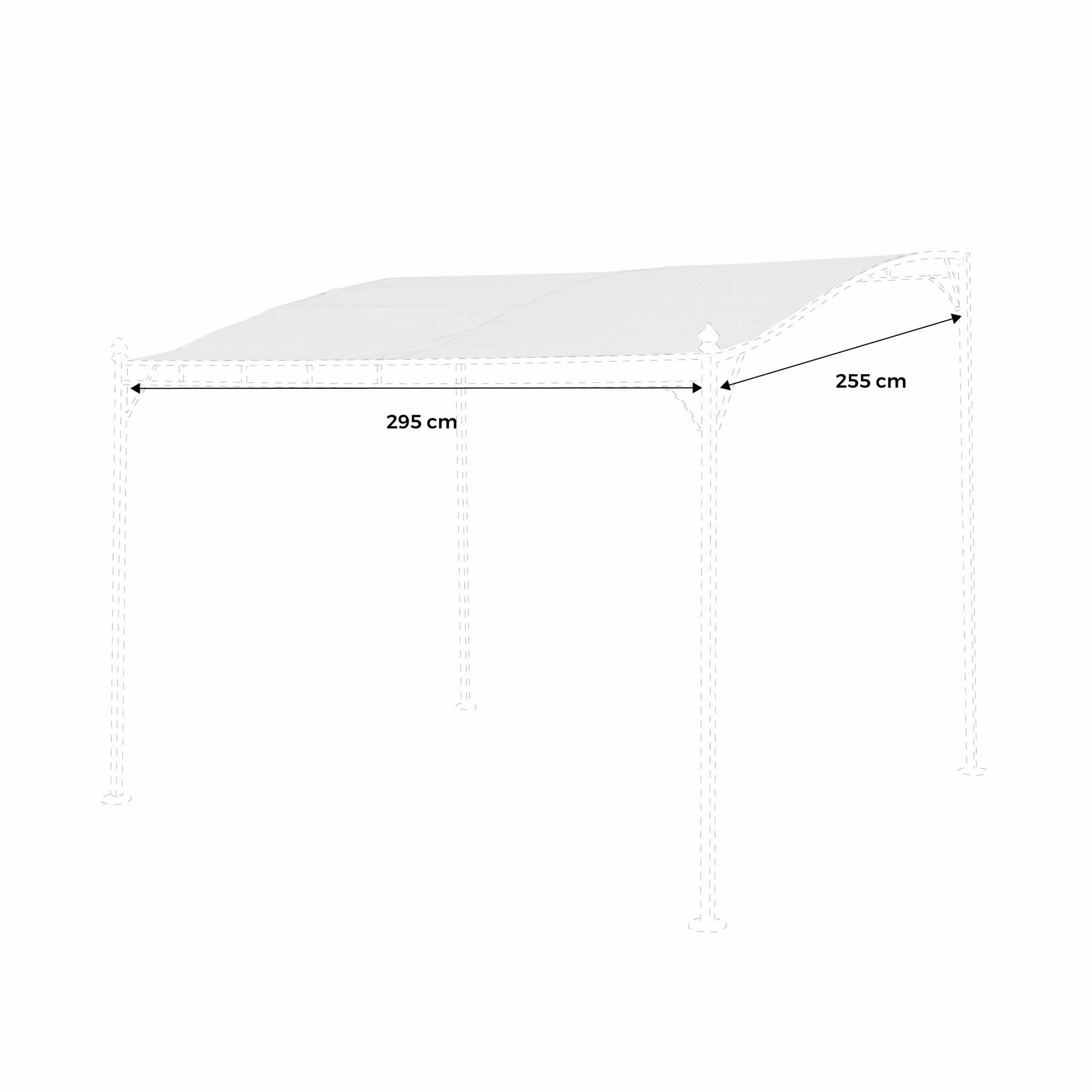 Cobertura de telhado para pérgola, Brestum 3x2.5m, Cinza 3/3