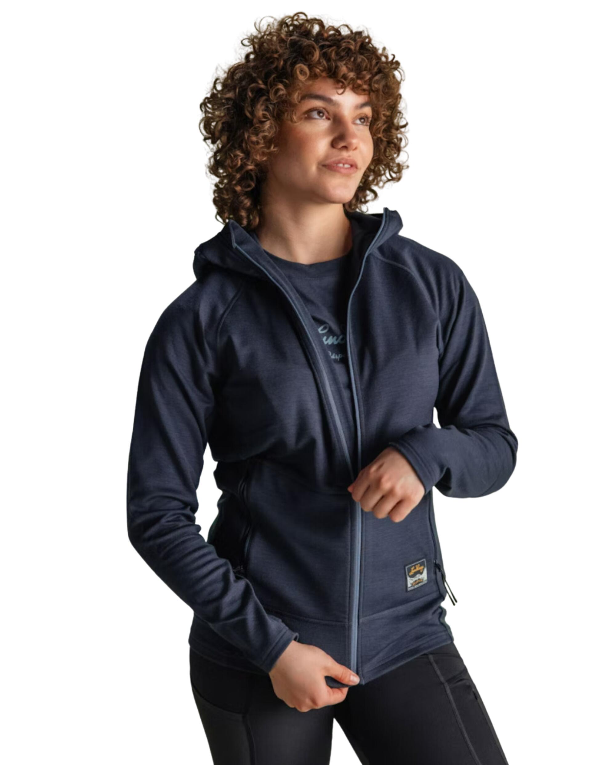 Lundhags Tived Merino Damen-Kapuzenfleece 3/4