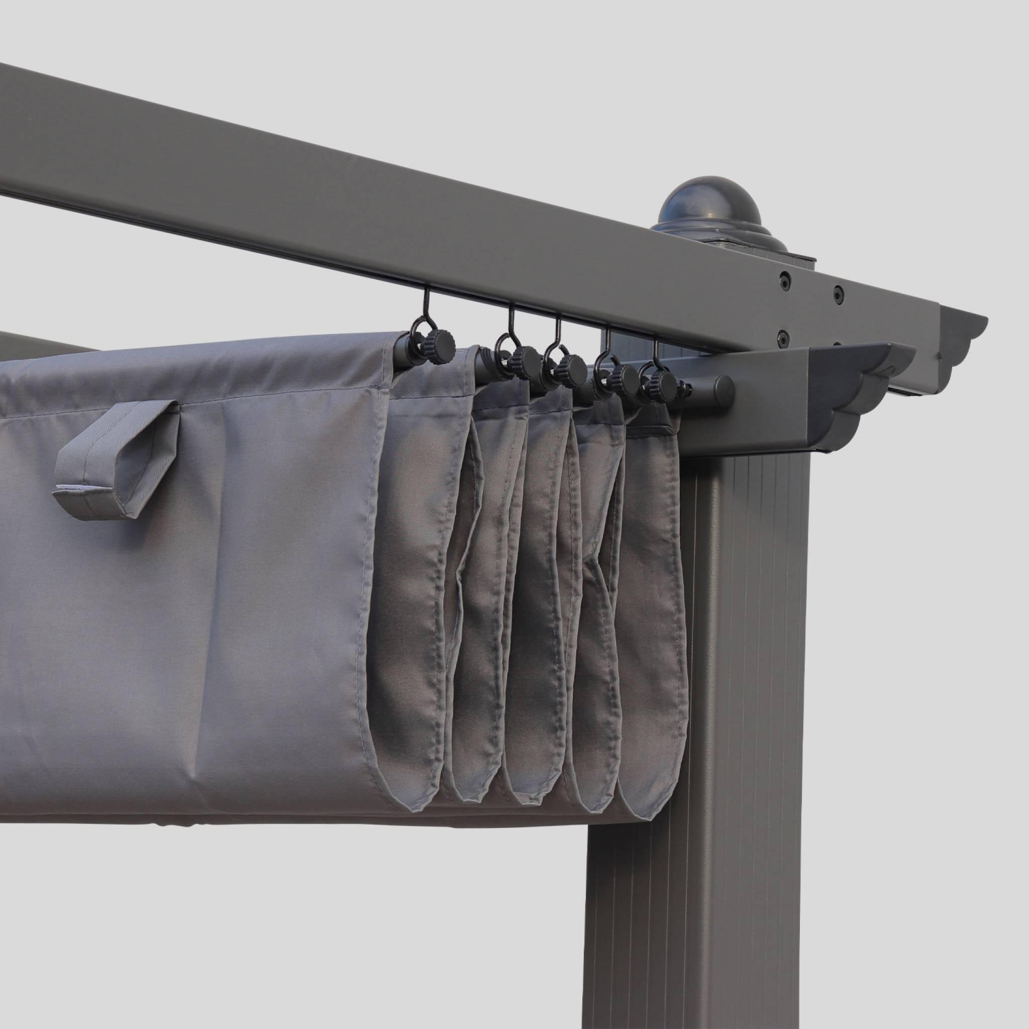Techo de repuesto para pérgola Condate 3x4m, Gris 2/3