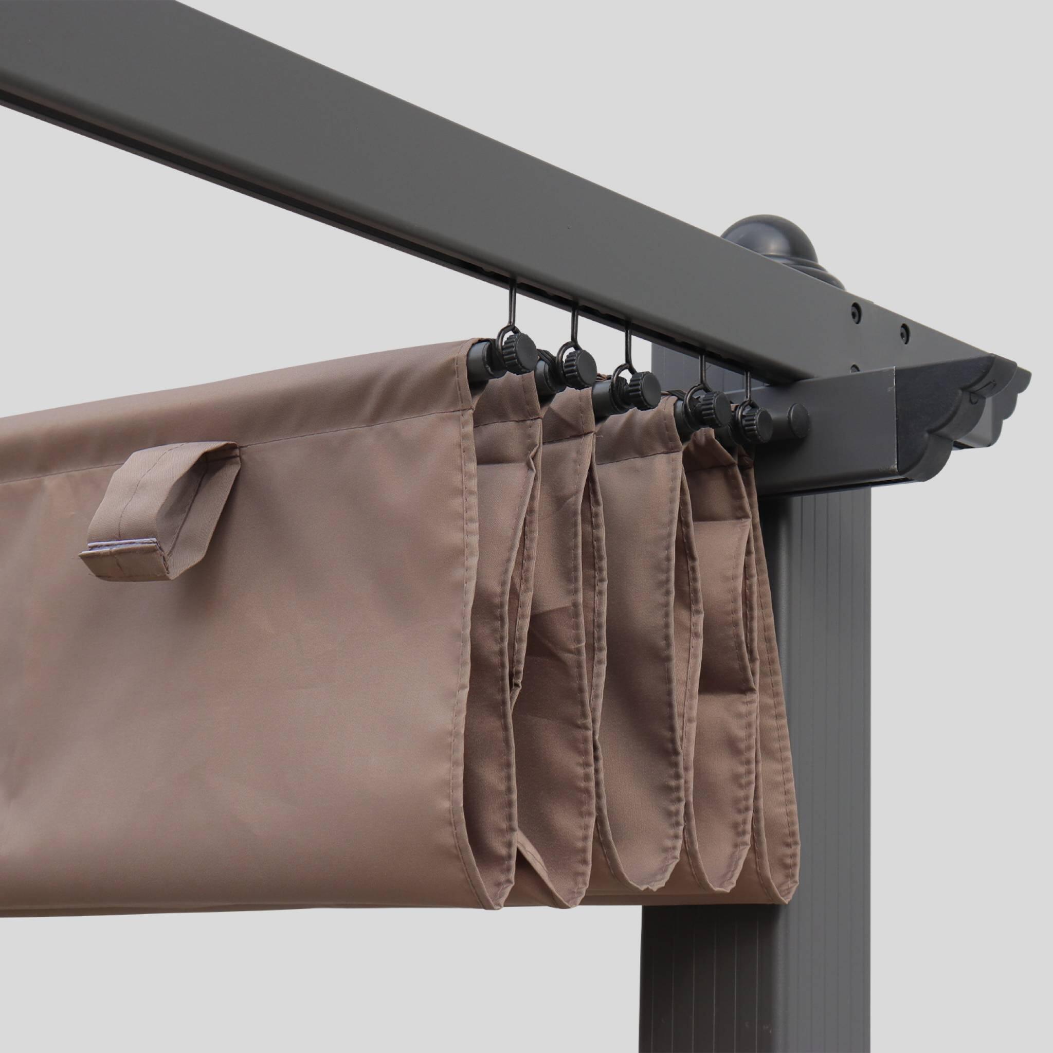 Techo de repuesto para pérgola Condate 3x4m, Pardo 2/3