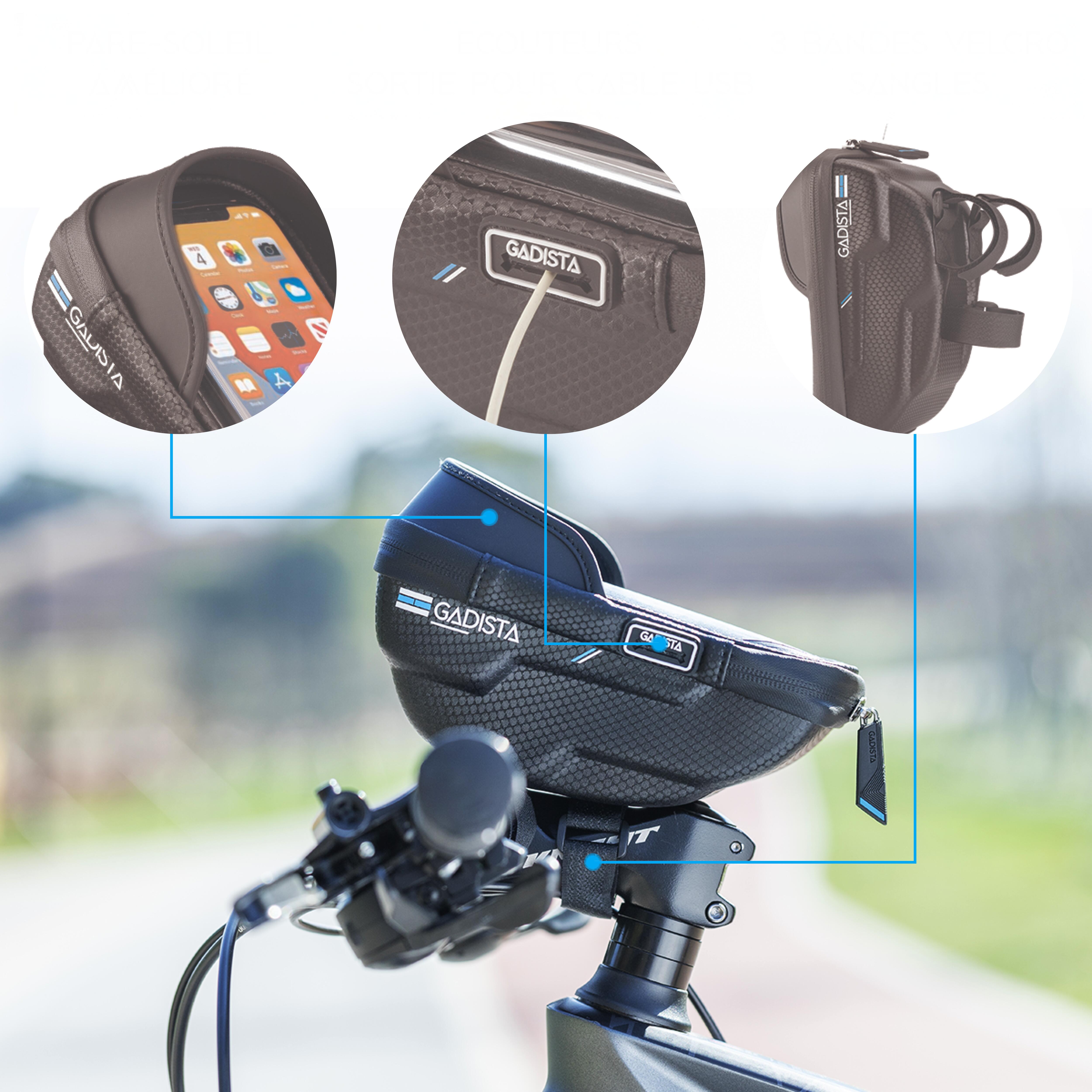 Sac De Vélo Avant 6L GOTINSN – Isotherme étanche Avec Support Téléphone, Panier Noir