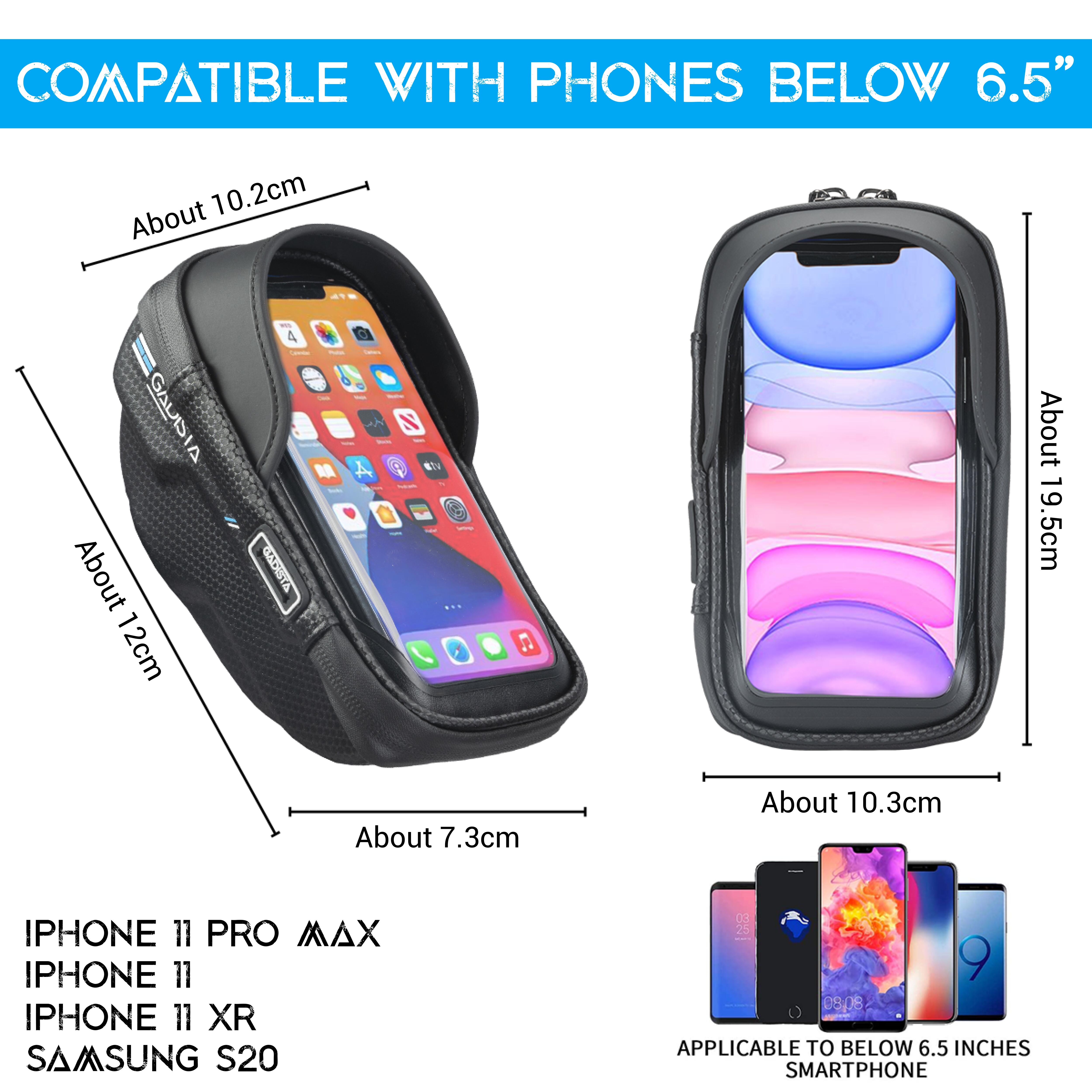 Rzhuahua – sac de cadre avant de vélo pour téléphone, écran tactile de 7 pouces, étanche, coque rigide en EVA, sacs de rangement pour Tube supérieur de vélo, organisateur Outdoo  18