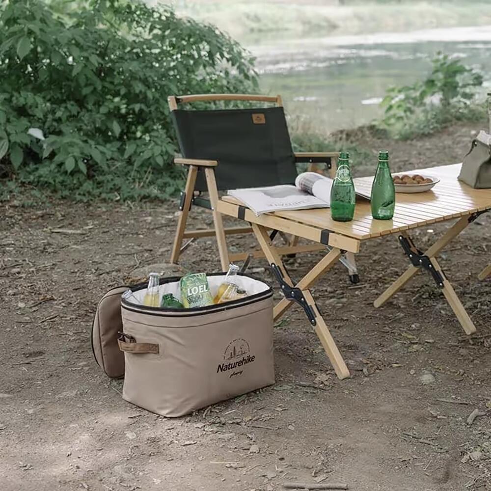 Nevera Portátil 20L para playa y camping Ultraligera Naturehike Marrón Claro 7/7