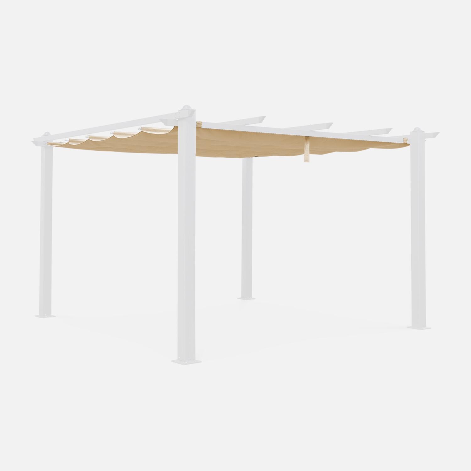 3x4m condate, cobertura do toldo para pérgola, Beige