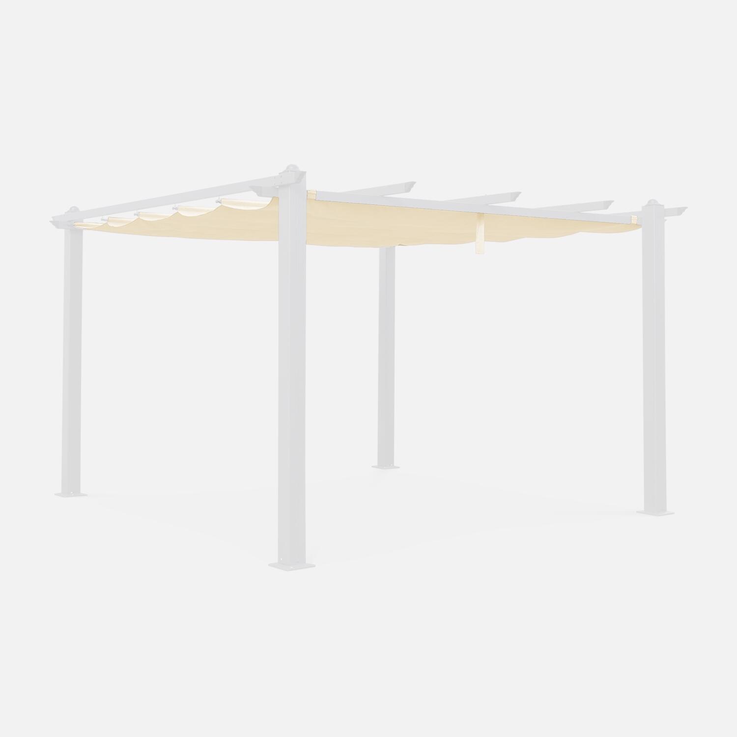 3x4m condate, cobertura do toldo para pérgola, Cru
