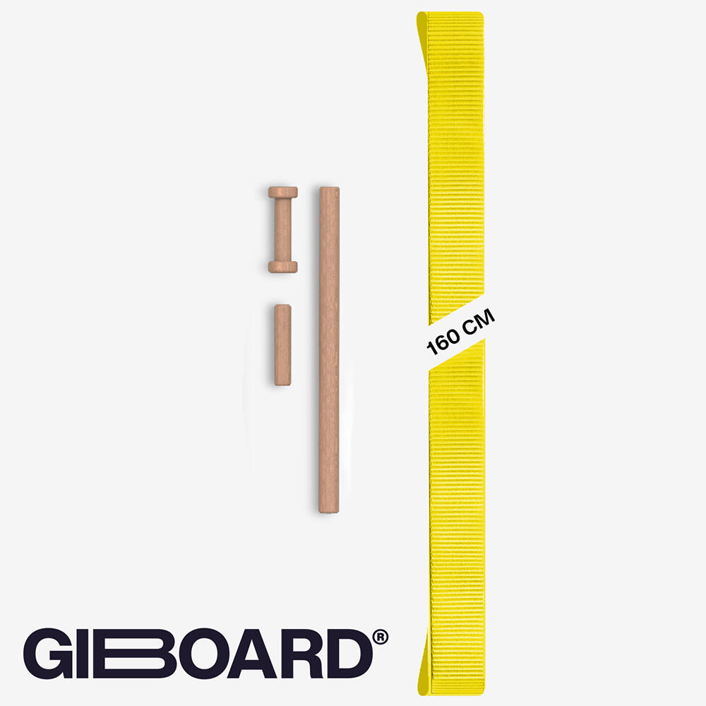 GIBBON Slackline Gibbon Giboard Pure Yellow 160 cm, fettuccia 5 cm