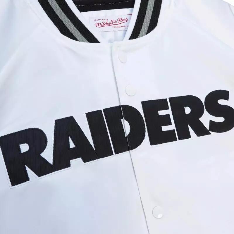 Veste NFL Las Vegas Raiders Mitchell & Ness Lightweight satin Blanc 4/4