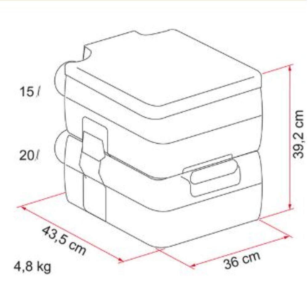 Fiamma Bi-Pot 39 Large Portable Camping Toilet 4/7