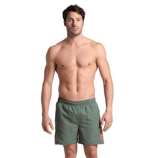 Arena Herren-Boxershorts mit Logo R (Sage/Fluo Red) – Größe XL