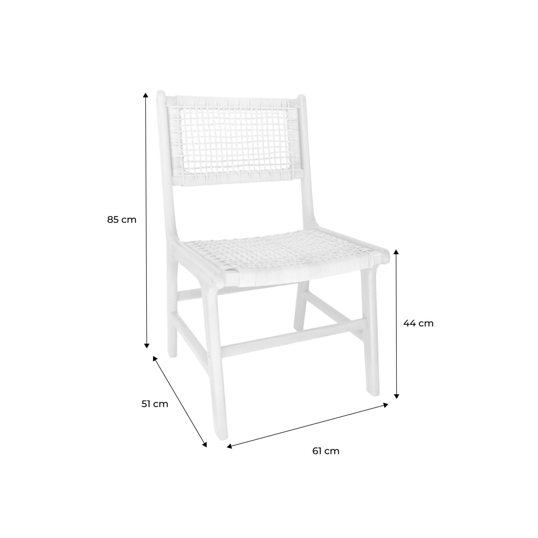 Silla de caña y madera, set de 2, Natural 4/6