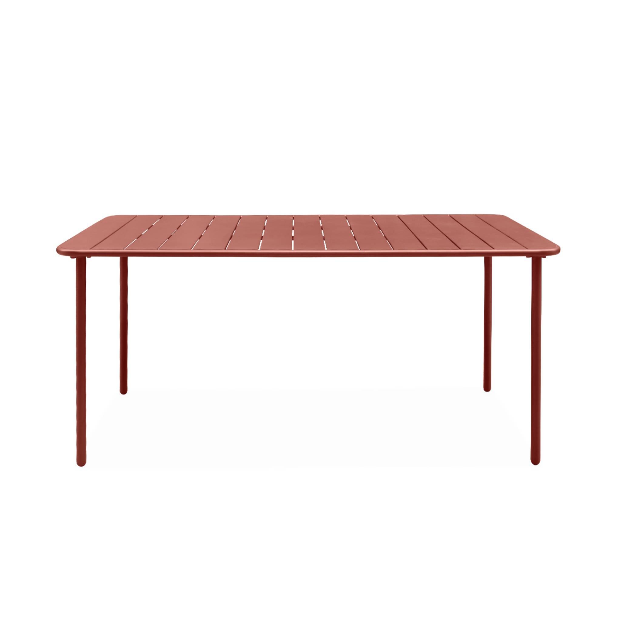 Mesa de jardim metálica de 6-8 lugares, Terracota 5/6