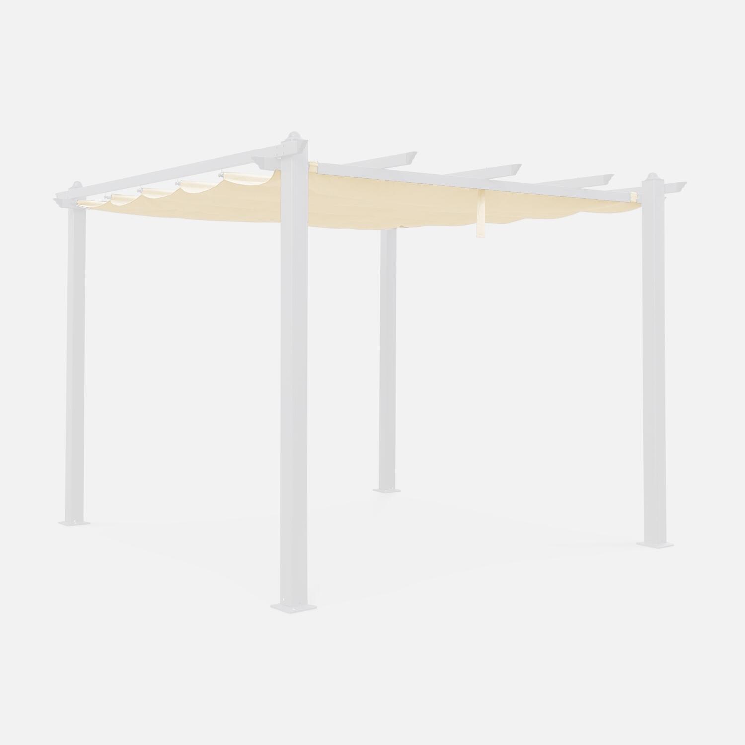3x3m condate, cobertura do toldo para pérgola, Cru