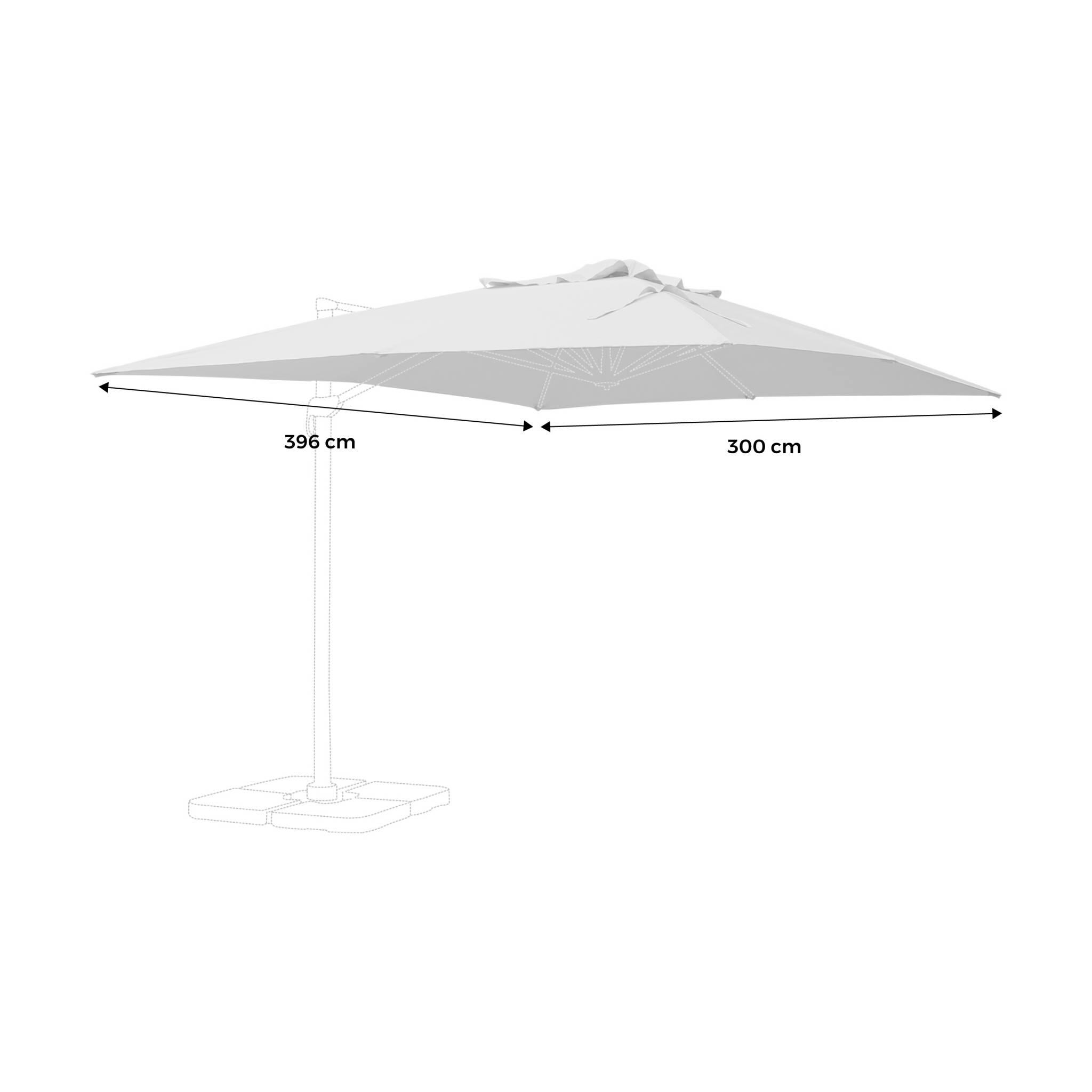 Lona protectora para 3x4m sombrilla, Gris 2/4