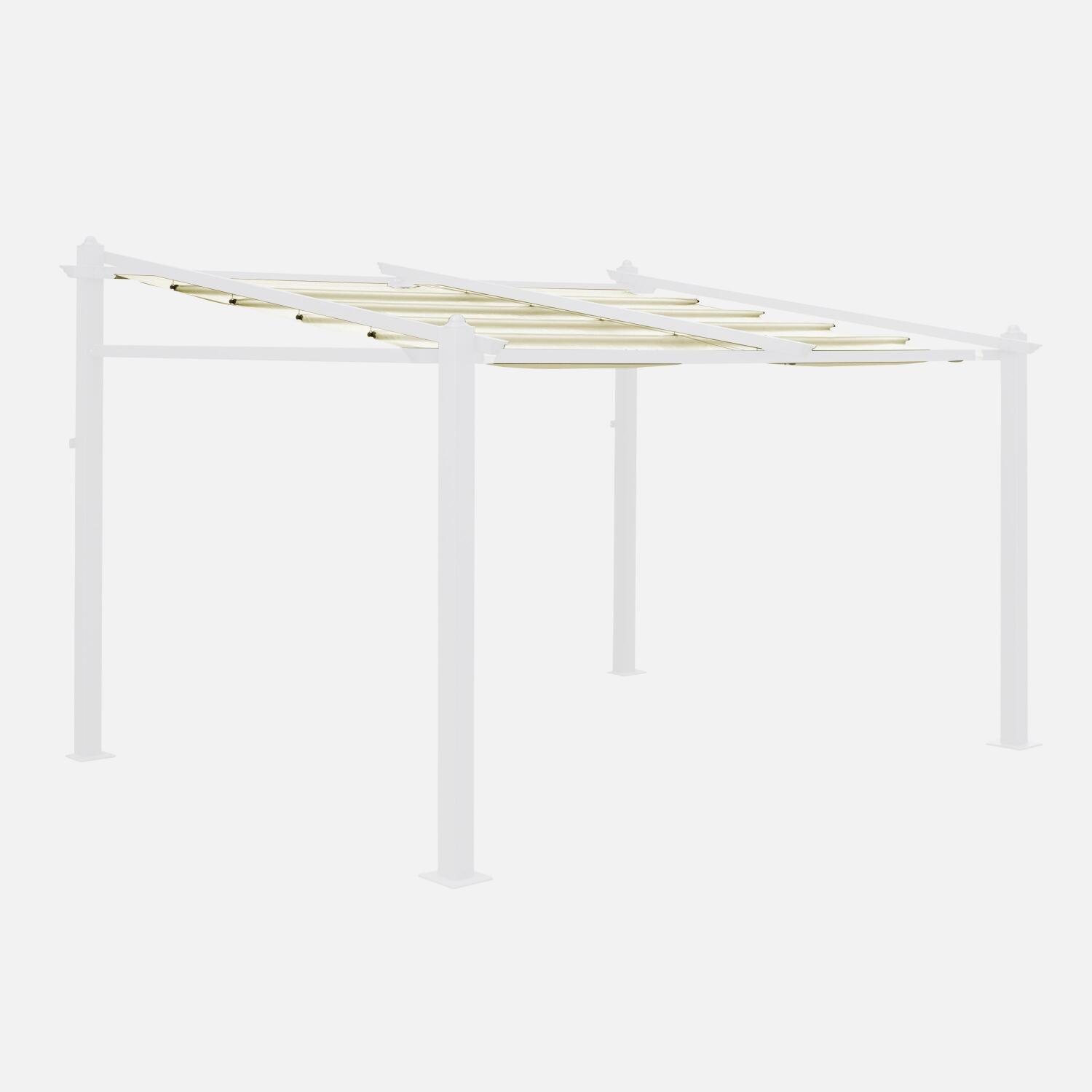 3x4m Murum, cobertura do toldo para pérgola, Cru