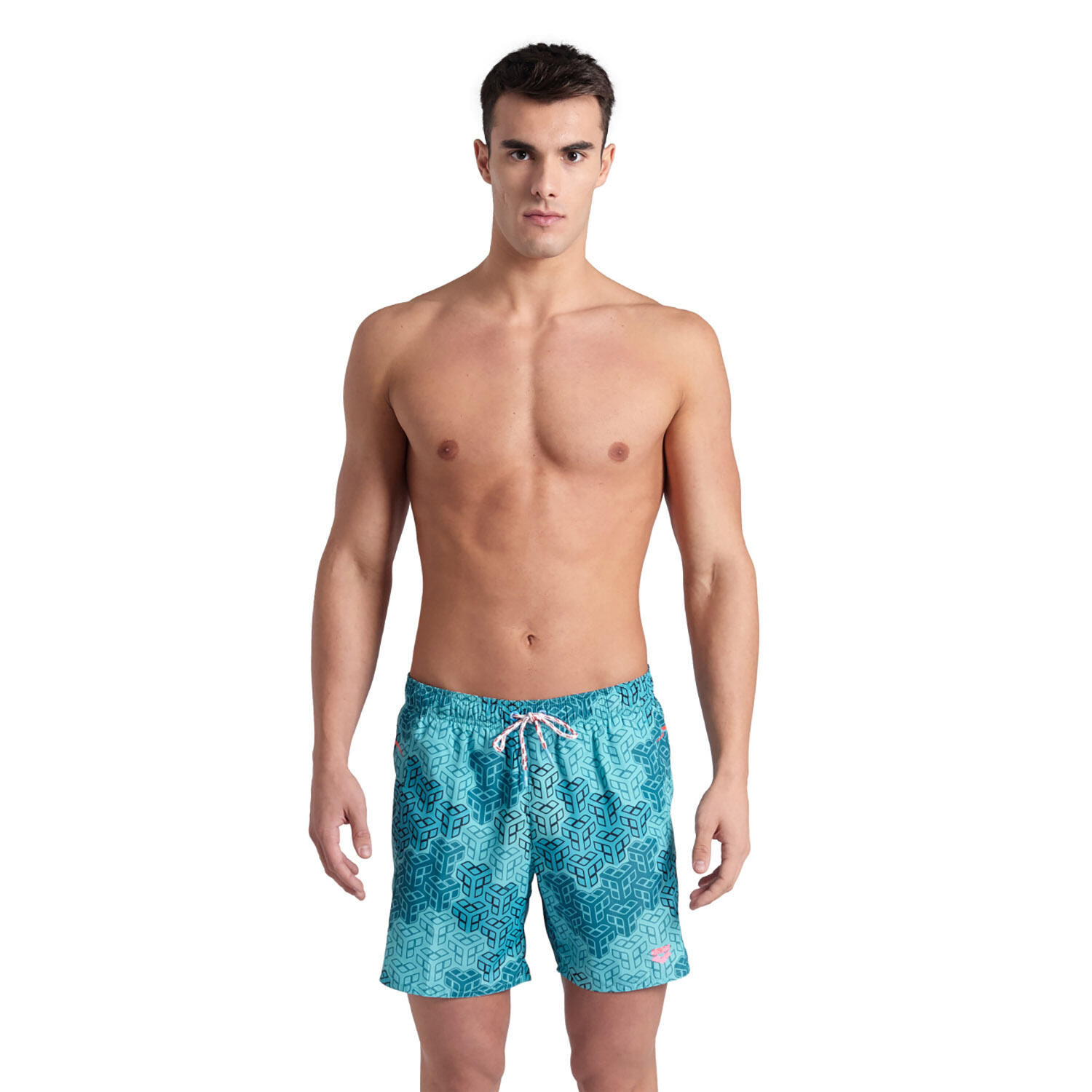 Arena - Shorts De Bain Homme - Pro_file Allover - Maillot De Bain 1 Pièce - Rouge|vert - S - Decathlon