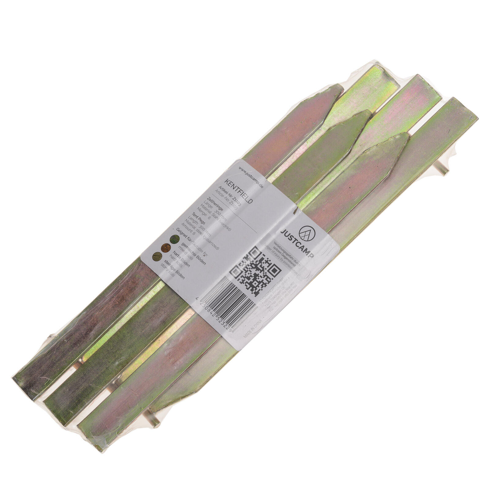 Piquets de tente de camping pour sols mixtes - 30 cm - 6 pièces - Kentfield 5/7