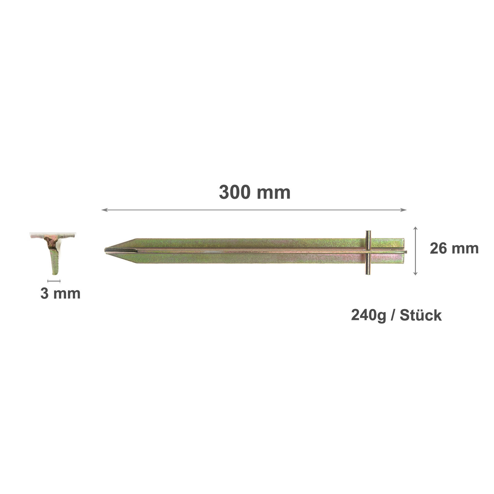 Piquets de tente de camping pour sols mixtes - 30 cm - 6 pièces - Kentfield 2/7