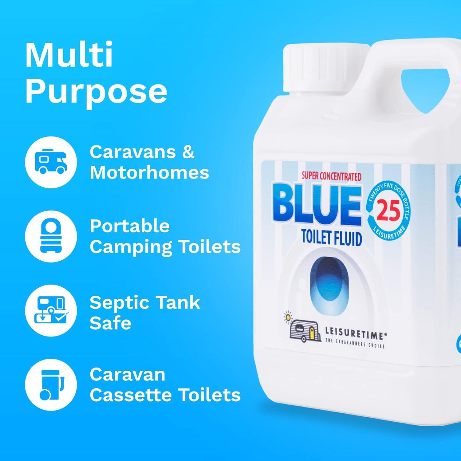 LeisureTime Concentrated Blue Toilet Chemical - 1 Litre 2/5