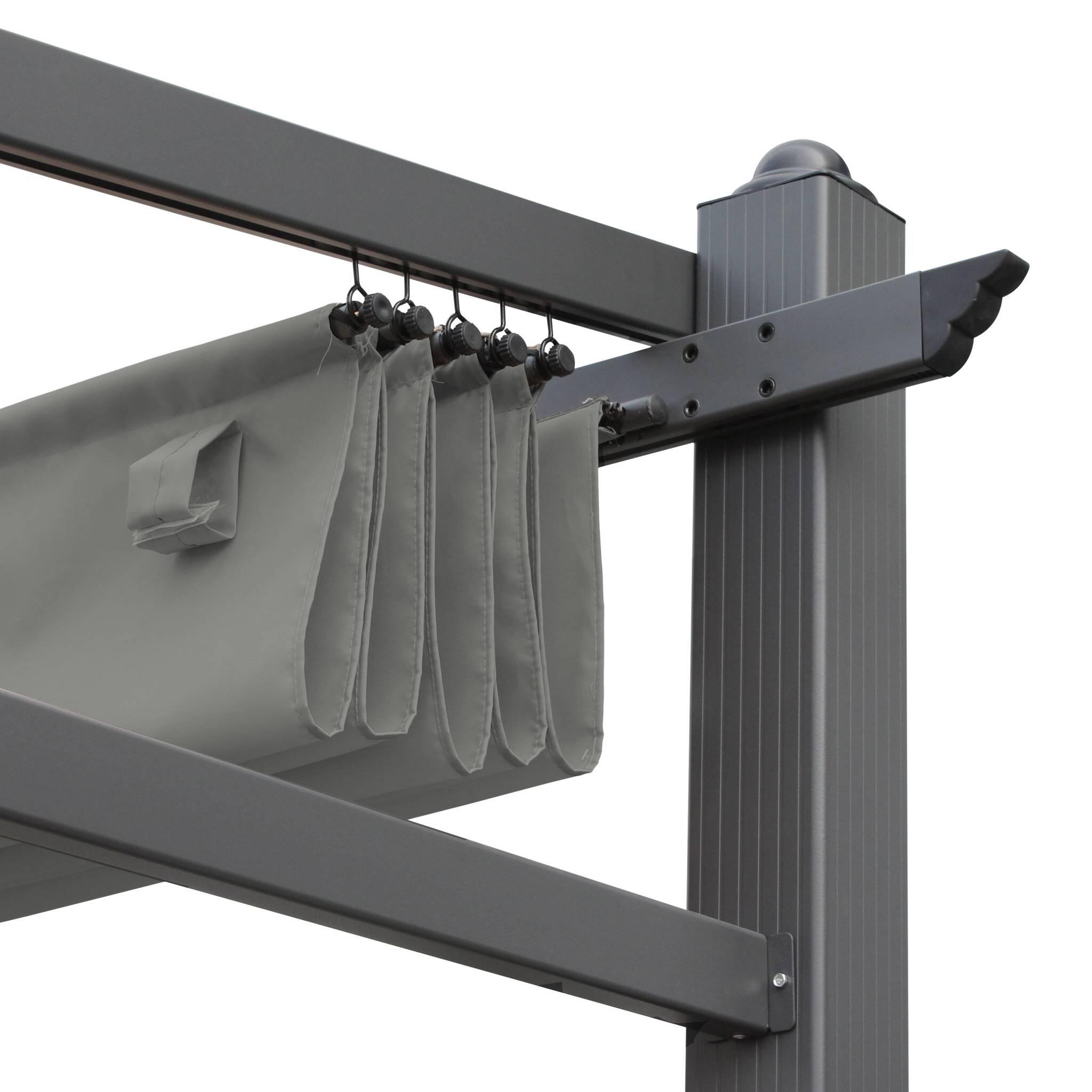 Tela del tetto per pergola 3x4m, Grigio 2/3