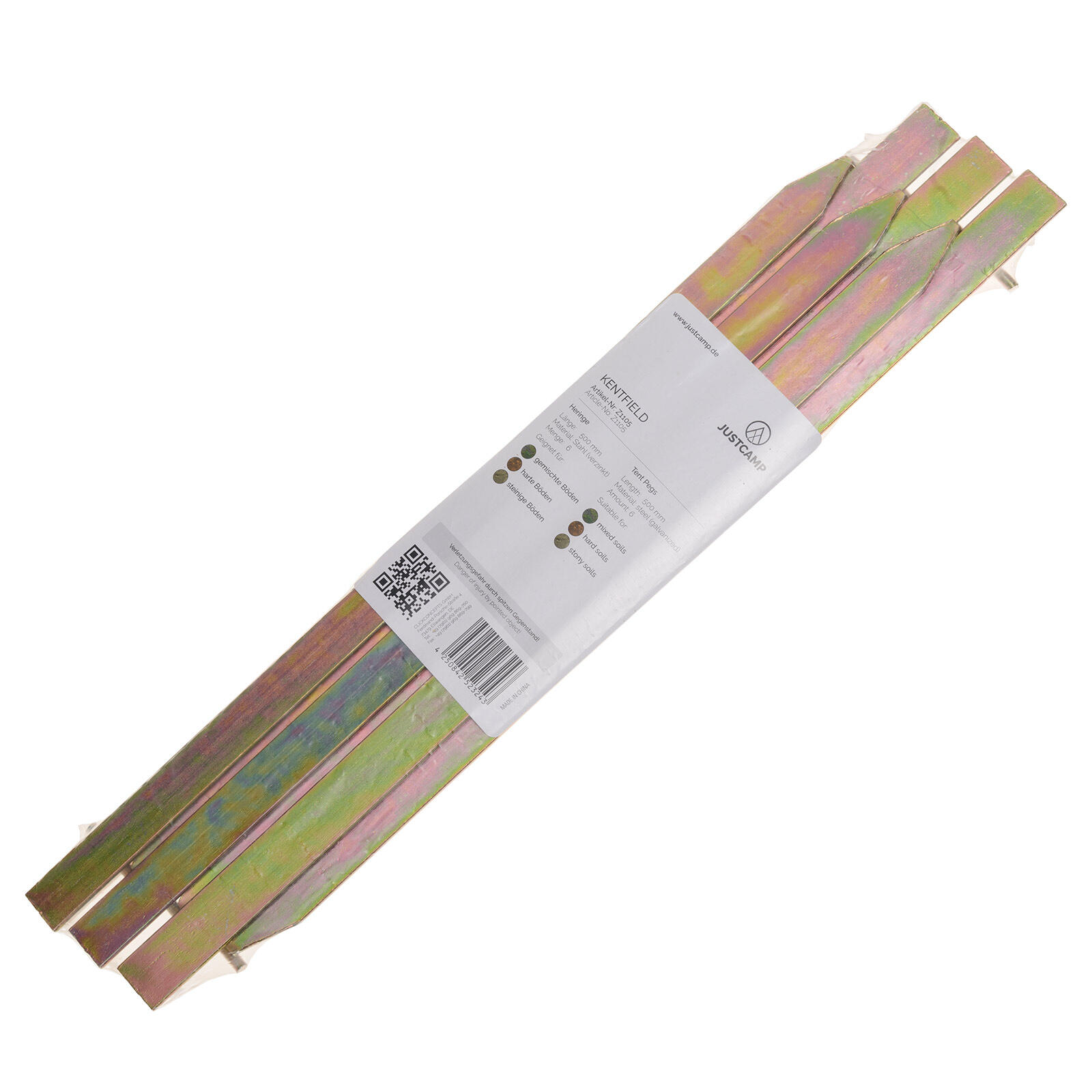 Piquets de tente de camping pour sols mixtes - 50 cm - 6 pièces - Kentfield 5/7