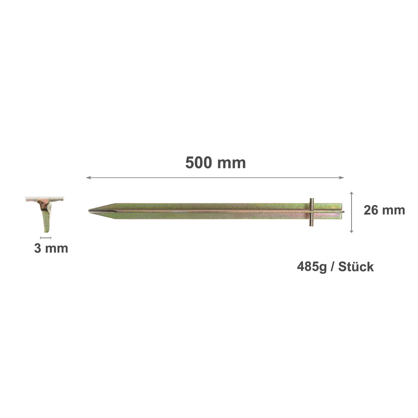 Piquets de tente de camping pour sols mixtes - 50 cm - 6 pièces - Kentfield 2/7