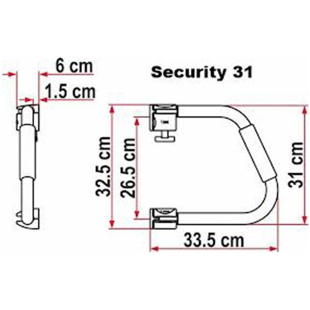 Fiamma Security 31 Door Handle with Lock, White – Caravan/Motorhome Security Han 4/5